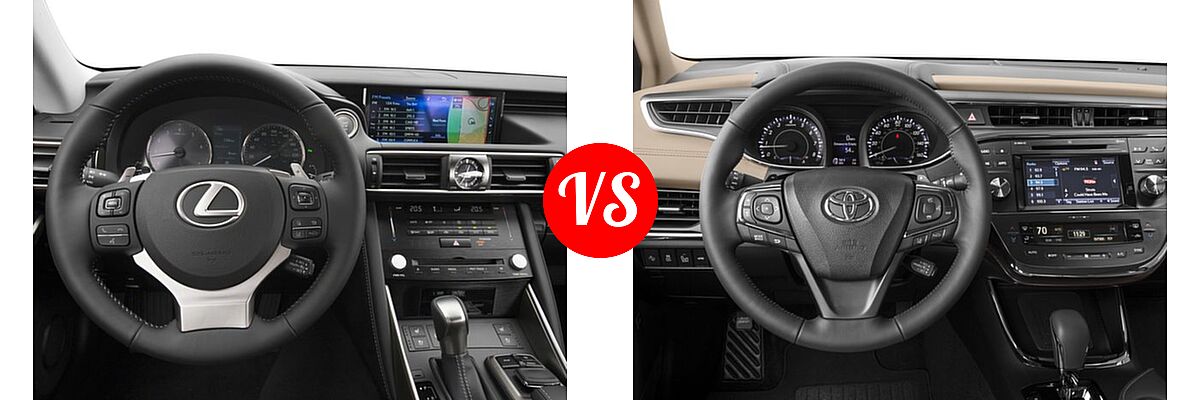 2017 Lexus IS 200t Sedan IS 350 vs. 2017 Toyota Avalon Sedan Limited - Dashboard Comparison