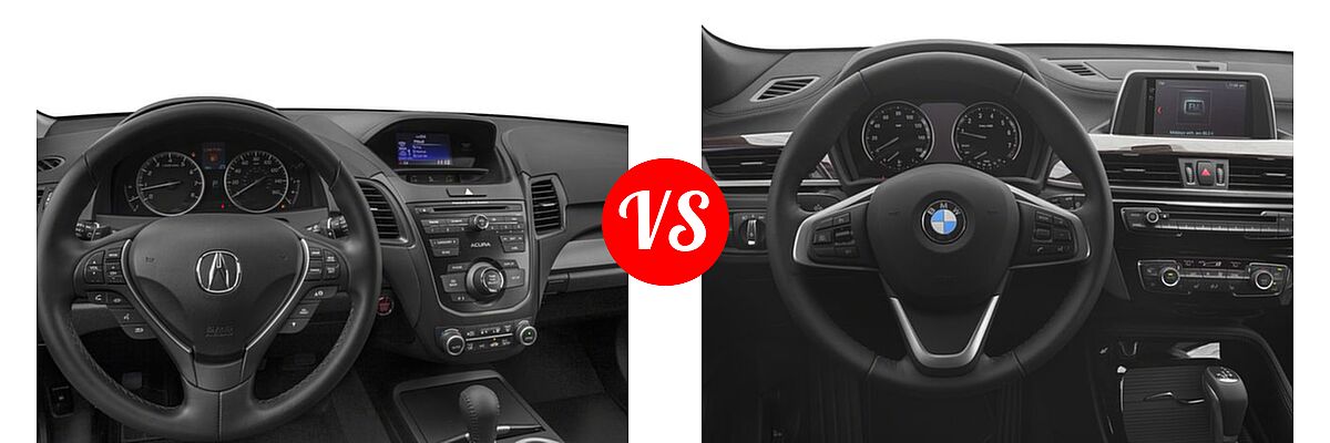 2018 Acura RDX SUV FWD vs. 2018 BMW X2 SUV sDrive28i / xDrive28i - Dashboard Comparison