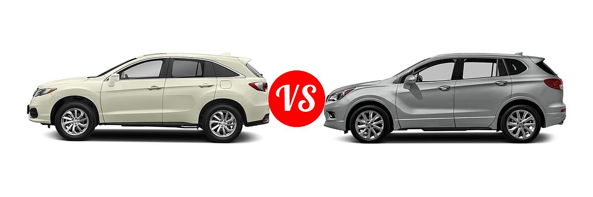 2018 Acura RDX SUV FWD vs. 2018 Buick Envision SUV Essence / FWD 4dr / Preferred / Premium / Premium II - Side Comparison