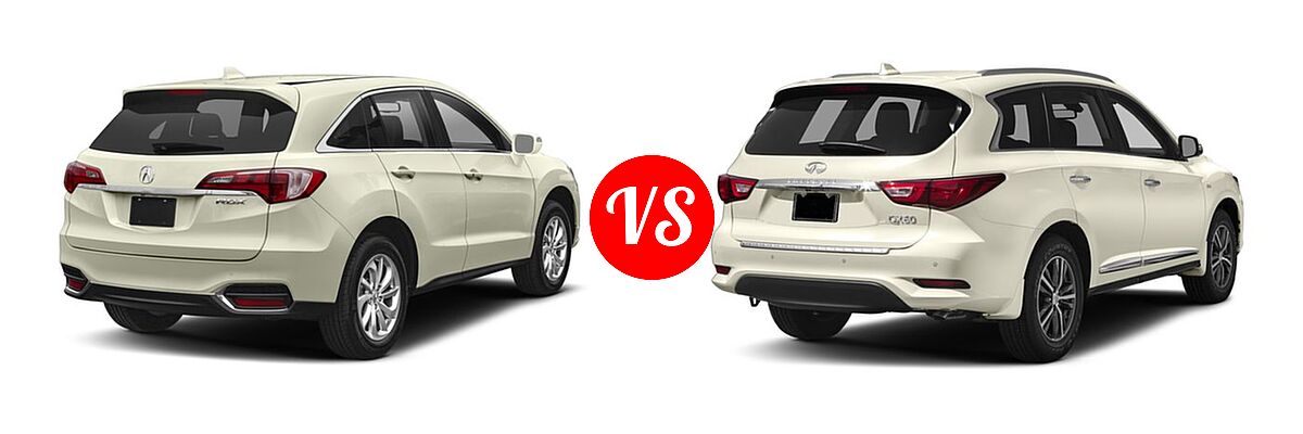 2018 Acura RDX SUV FWD vs. 2018 Infiniti QX60 SUV AWD / FWD - Rear Right Comparison