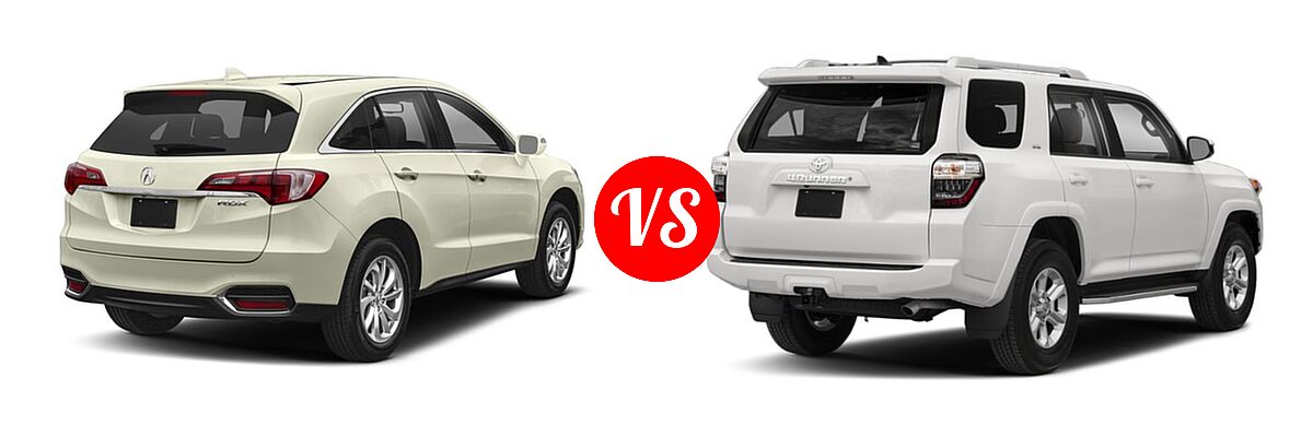 2018 Acura RDX SUV FWD vs. 2018 Toyota 4Runner SUV SR5 / SR5 Premium - Rear Right Comparison
