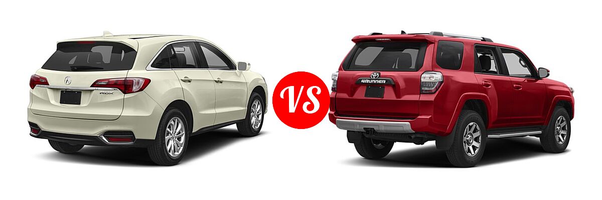 2018 Acura RDX SUV FWD vs. 2018 Toyota 4Runner SUV TRD Off Road Premium - Rear Right Comparison