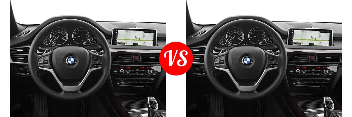 2018 BMW X5 SUV sDrive35i / xDrive35i / xDrive50i vs. 2018 BMW X5 SUV Hybrid xDrive40e iPerformance - Dashboard Comparison