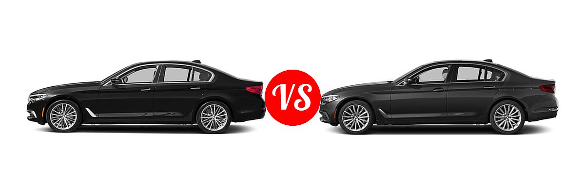 2018 BMW 5 Series Sedan 540i / 540i xDrive vs. 2018 BMW 5 Series Sedan Diesel 530i xDrive - Side Comparison