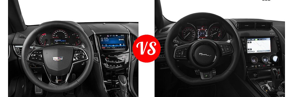 2017 Cadillac ATS-V Coupe 2dr Cpe vs. 2017 Jaguar F-TYPE R Coupe R - Dashboard Comparison