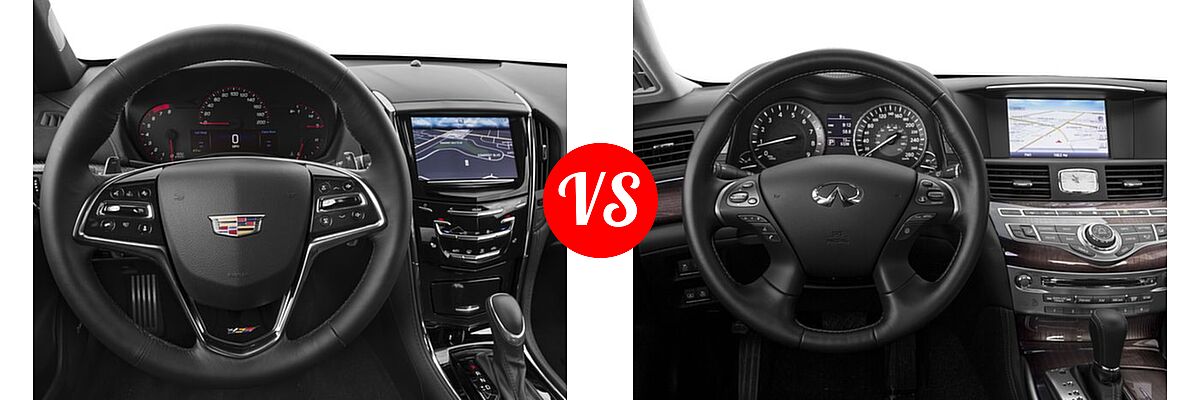 2017 Cadillac ATS-V Sedan 4dr Sdn vs. 2017 Infiniti Q70 Sedan 3.7 / 5.6 - Dashboard Comparison