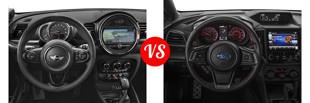 2018 MINI Clubman Hatchback Cooper vs. 2018 Subaru Impreza Hatchback Sport - Dashboard Comparison