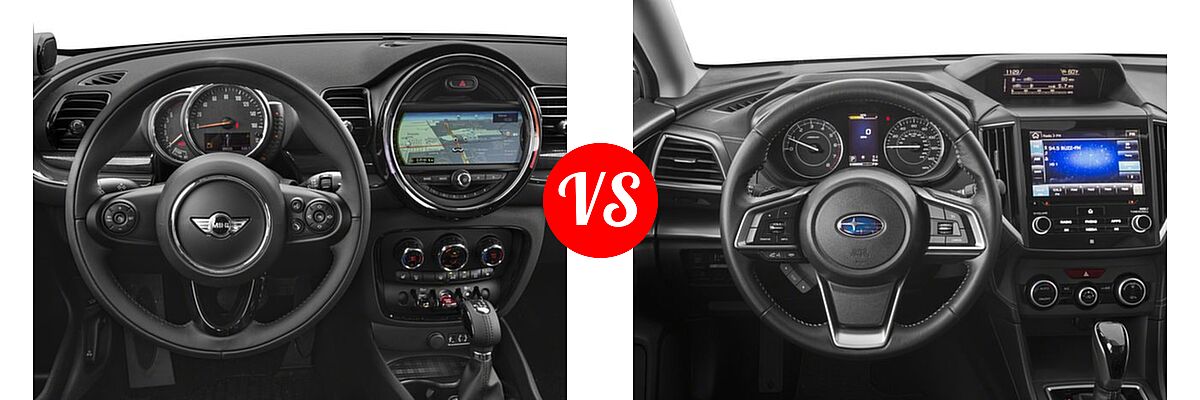 2018 MINI Clubman Hatchback Cooper vs. 2018 Subaru Impreza Hatchback Limited - Dashboard Comparison