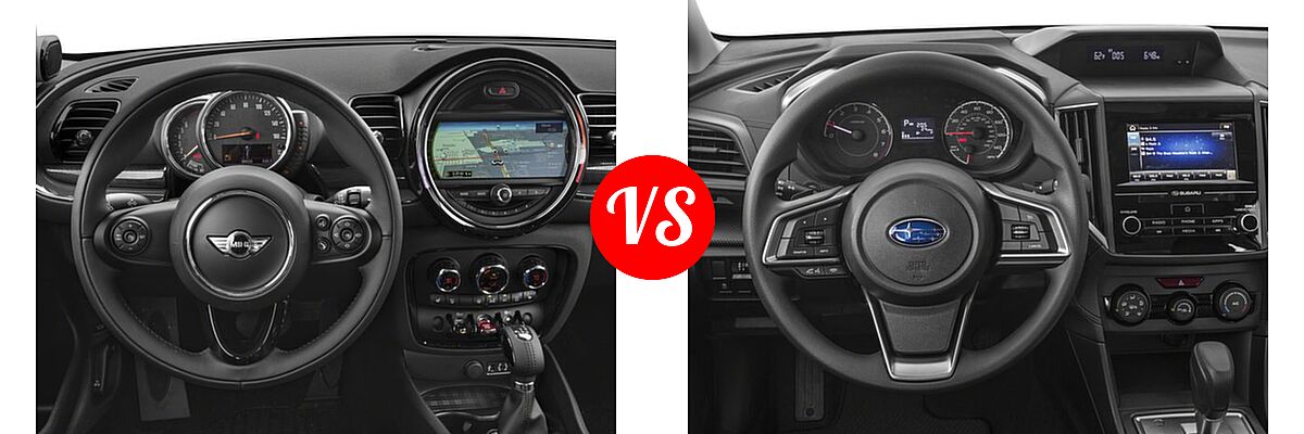 2018 MINI Clubman Hatchback Cooper vs. 2018 Subaru Impreza Hatchback 2.0i 5-door Manual / Premium - Dashboard Comparison