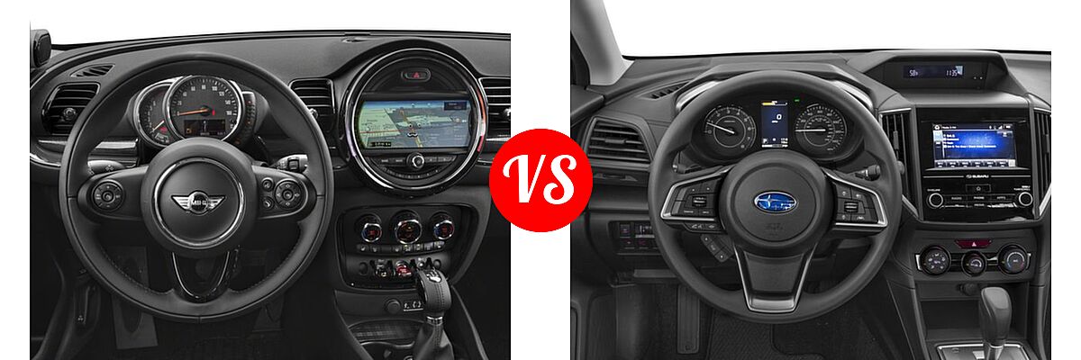 2018 MINI Clubman Hatchback Cooper vs. 2018 Subaru Impreza Hatchback Premium - Dashboard Comparison
