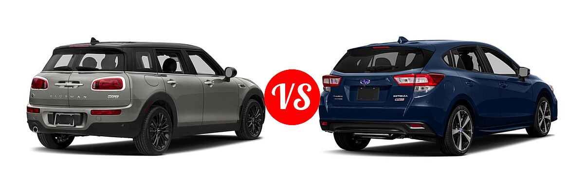 2018 MINI Clubman Hatchback Cooper vs. 2018 Subaru Impreza Hatchback Sport - Rear Right Comparison