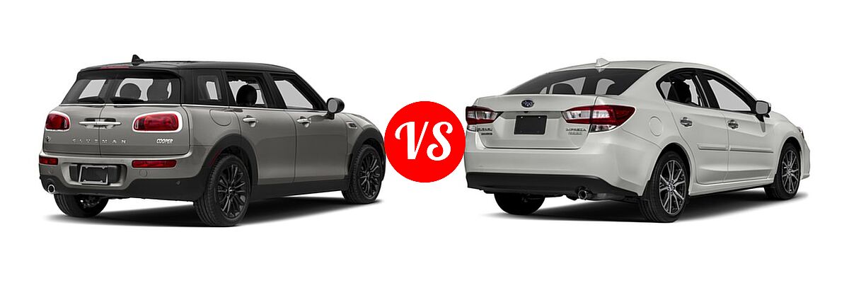 2018 MINI Clubman Hatchback Cooper vs. 2018 Subaru Impreza Hatchback Limited - Rear Right Comparison