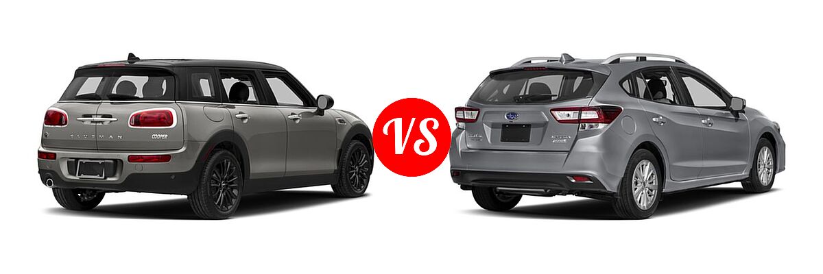 2018 MINI Clubman Hatchback Cooper vs. 2018 Subaru Impreza Hatchback 2.0i 5-door Manual / Premium - Rear Right Comparison