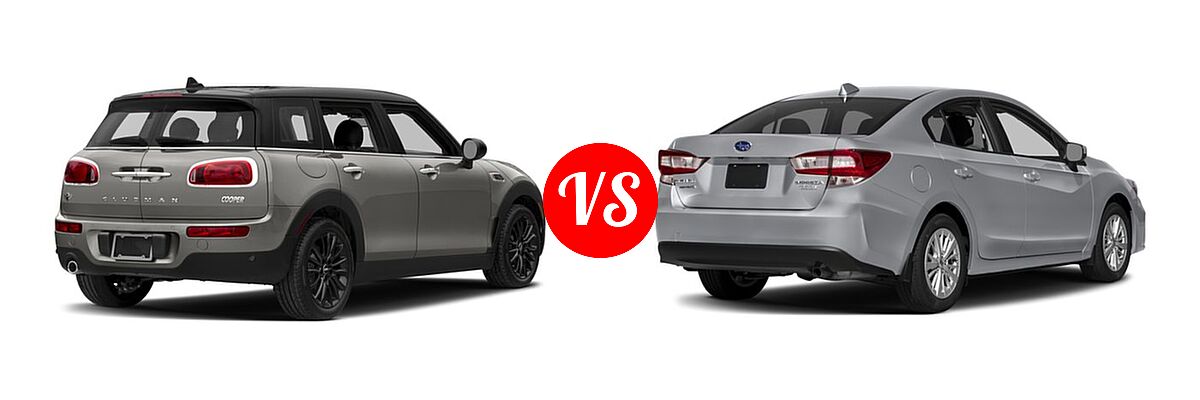 2018 MINI Clubman Hatchback Cooper vs. 2018 Subaru Impreza Hatchback Premium - Rear Right Comparison