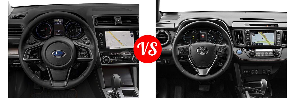 2018 Subaru Outback SUV Touring vs. 2018 Toyota RAV4 Hybrid SUV Hybrid SE - Dashboard Comparison