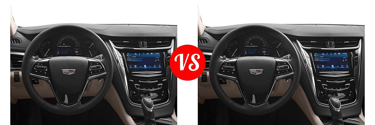 2017 Cadillac CTS Sedan AWD / Luxury AWD / Premium Luxury RWD / RWD vs. 2017 Cadillac CTS V-Sport Sedan V-Sport RWD - Dashboard Comparison