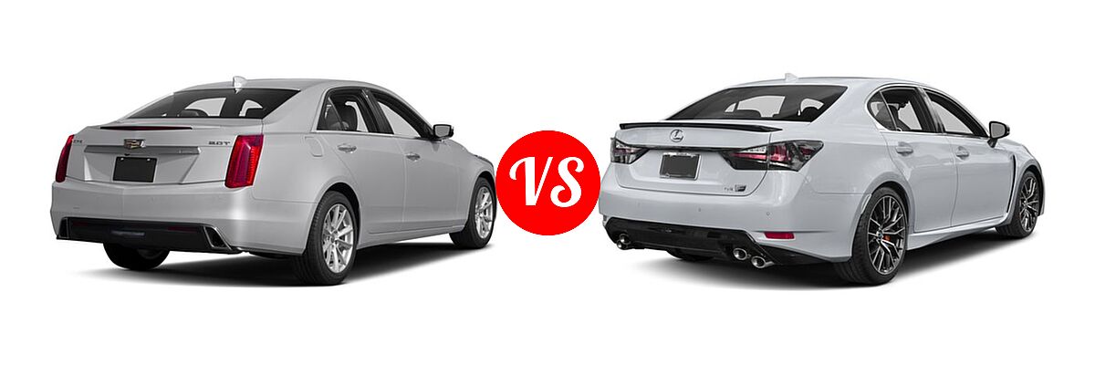 2017 Cadillac CTS V-Sport Premium Luxury Sedan Premium Luxury RWD vs. 2017 Lexus GS F Sedan RWD - Rear Right Comparison
