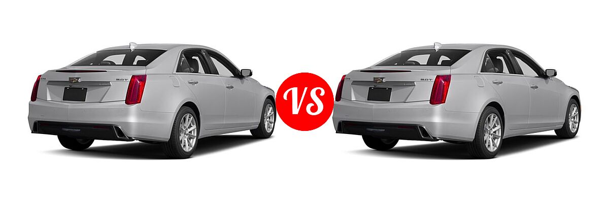 2017 Cadillac CTS Sedan AWD / Luxury AWD / Premium Luxury RWD / RWD vs. 2017 Cadillac CTS V-Sport Sedan V-Sport RWD - Rear Right Comparison