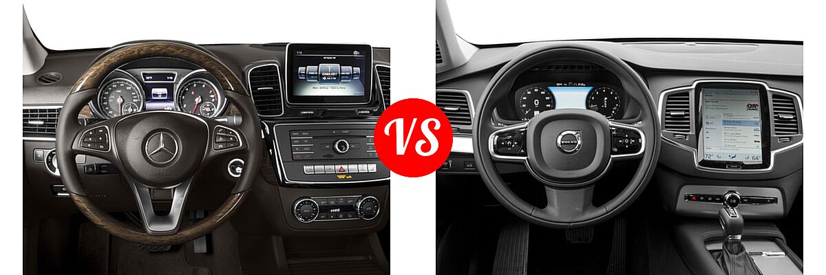 2018 Mercedes-Benz GLE-Class SUV GLE 350 vs. 2018 Volvo XC90 SUV Momentum - Dashboard Comparison