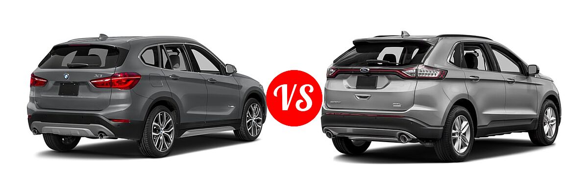 2018 BMW X1 SUV sDrive28i / xDrive28i vs. 2018 Ford Edge SUV SE / SEL / Titanium - Rear Right Comparison