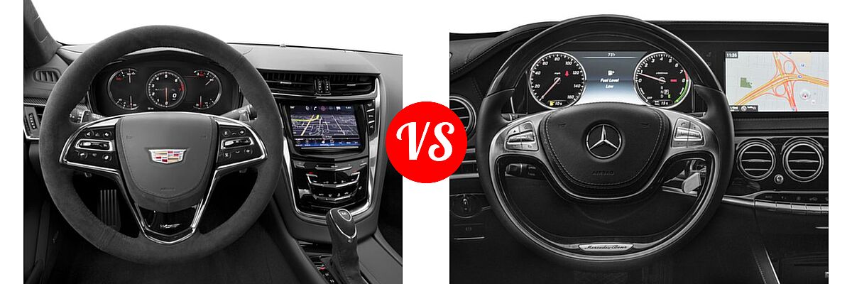 2017 Cadillac CTS-V Sedan 4dr Sdn vs. 2017 Mercedes-Benz S-Class Sedan Hybrid S 550e Plug-In Hybrid - Dashboard Comparison