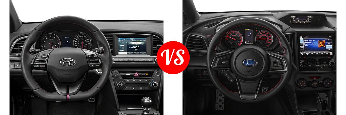 2017 Hyundai Elantra Sedan Sport vs. 2017 Subaru Impreza Sedan Sport - Dashboard Comparison