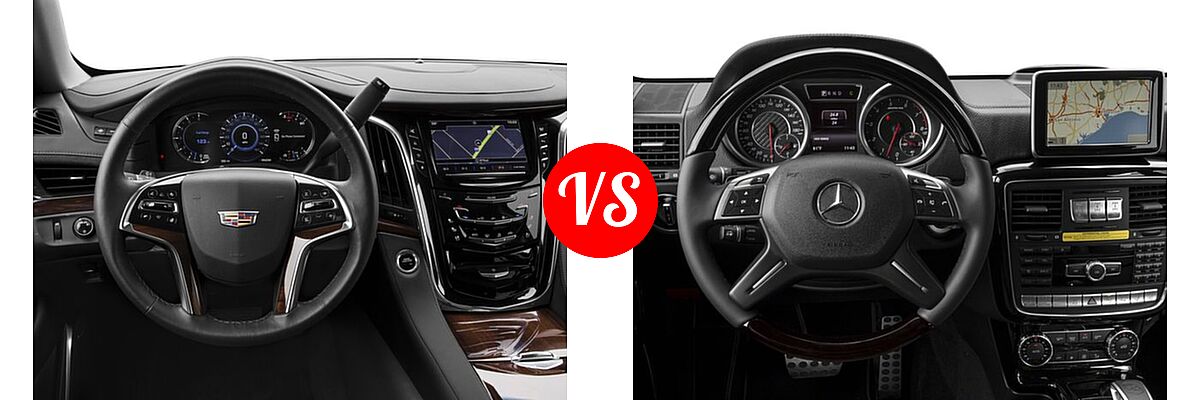 2017 Cadillac Escalade SUV Premium Luxury vs. 2017 Mercedes-Benz G-Class AMG G 63 SUV AMG G 63 - Dashboard Comparison