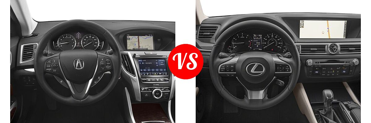 2018 Acura TLX Sedan V6 w/Advance Pkg vs. 2018 Lexus GS 300 Sedan GS 300 - Dashboard Comparison