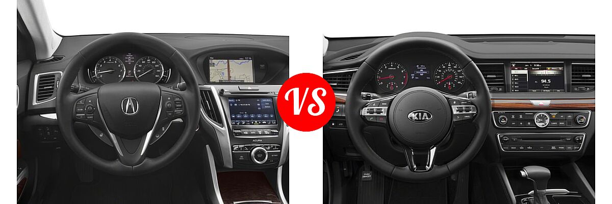 2018 Acura TLX Sedan V6 w/Advance Pkg vs. 2018 Kia Cadenza Sedan Premium - Dashboard Comparison