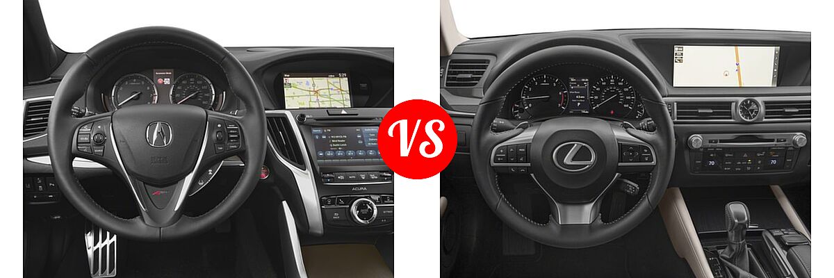 2018 Acura TLX Sedan V6 A-Spec vs. 2018 Lexus GS 300 Sedan GS 300 - Dashboard Comparison