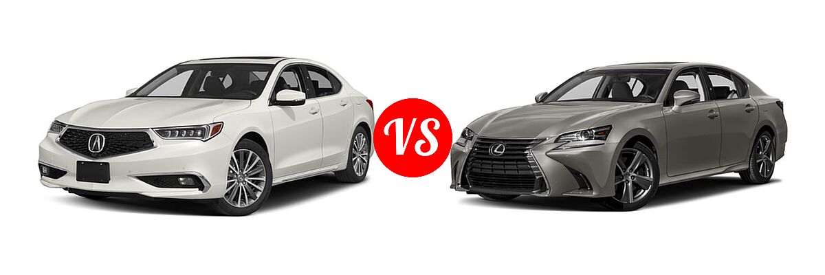 2018 Acura TLX Sedan V6 w/Advance Pkg vs. 2018 Lexus GS 300 Sedan GS 300 - Front Left Comparison