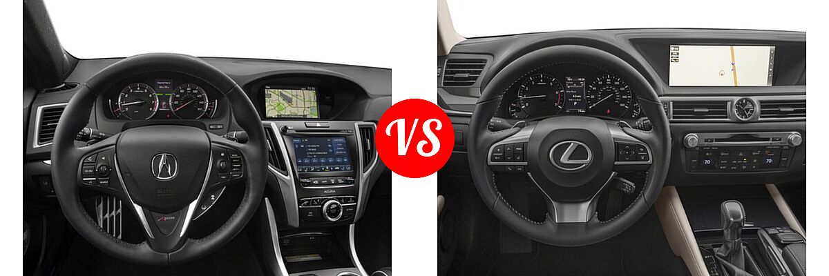 2018 Acura TLX Sedan V6 A-Spec vs. 2018 Lexus GS 300 Sedan GS 300 - Dashboard Comparison