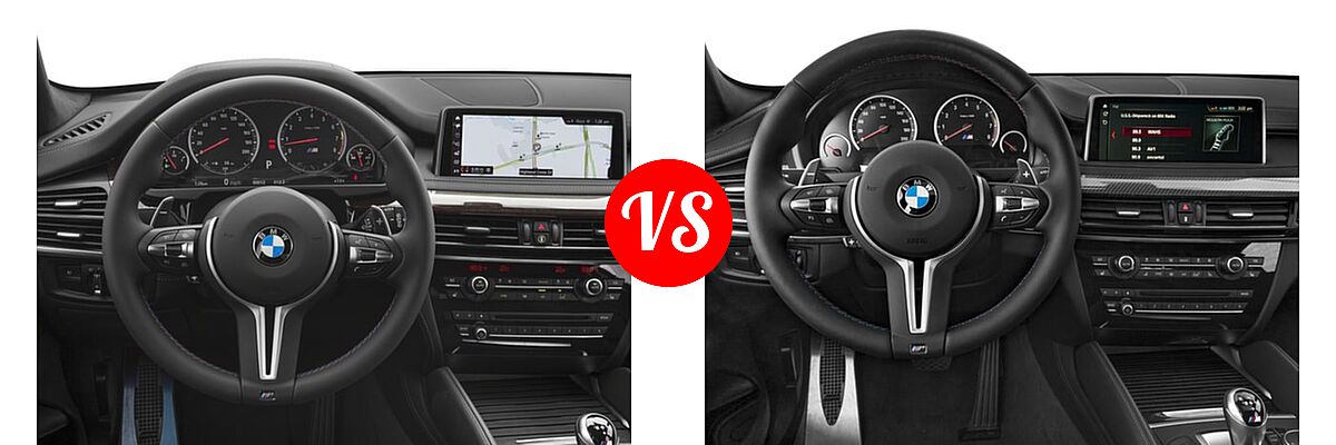 2018 BMW X5 M SUV Sports Activity Vehicle vs. 2018 BMW X6 M SUV Sports Activity Coupe - Dashboard Comparison