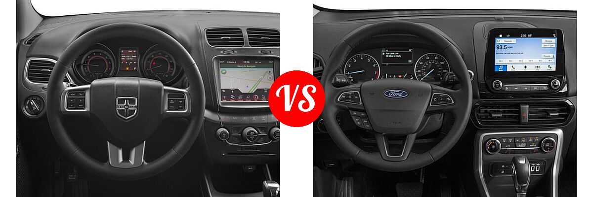 2018 Dodge Journey SUV Crossroad vs. 2018 Ford EcoSport SUV S / SE / SES / Titanium - Dashboard Comparison