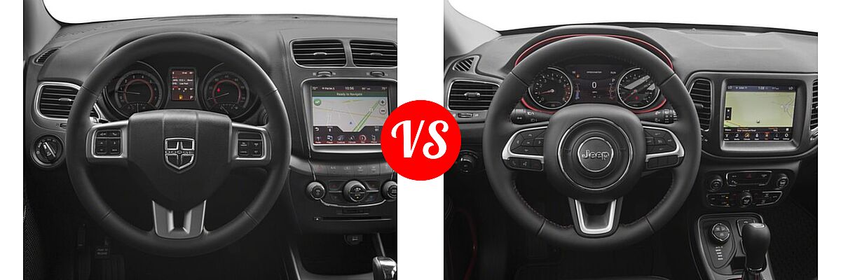 2018 Dodge Journey SUV Crossroad vs. 2018 Jeep Compass SUV Trailhawk - Dashboard Comparison