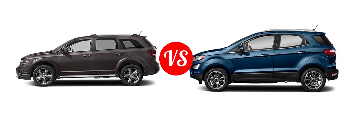 2018 Dodge Journey SUV Crossroad vs. 2018 Ford EcoSport SUV S / SE / SES / Titanium - Side Comparison