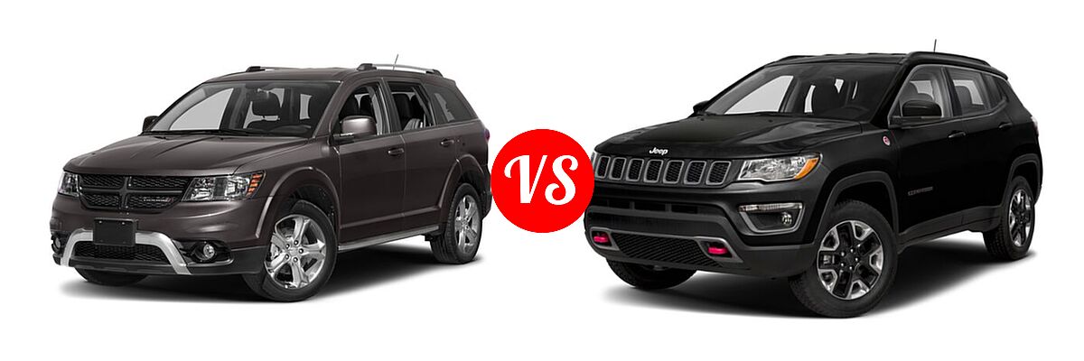 2018 Dodge Journey SUV Crossroad vs. 2018 Jeep Compass SUV Trailhawk - Front Left Comparison