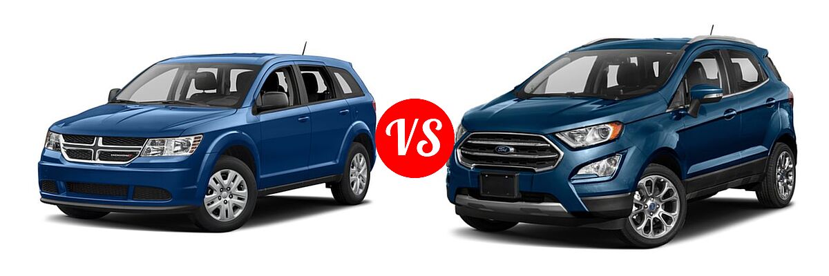2018 Dodge Journey SUV SE vs. 2018 Ford EcoSport SUV S / SE / SES / Titanium - Front Left Comparison
