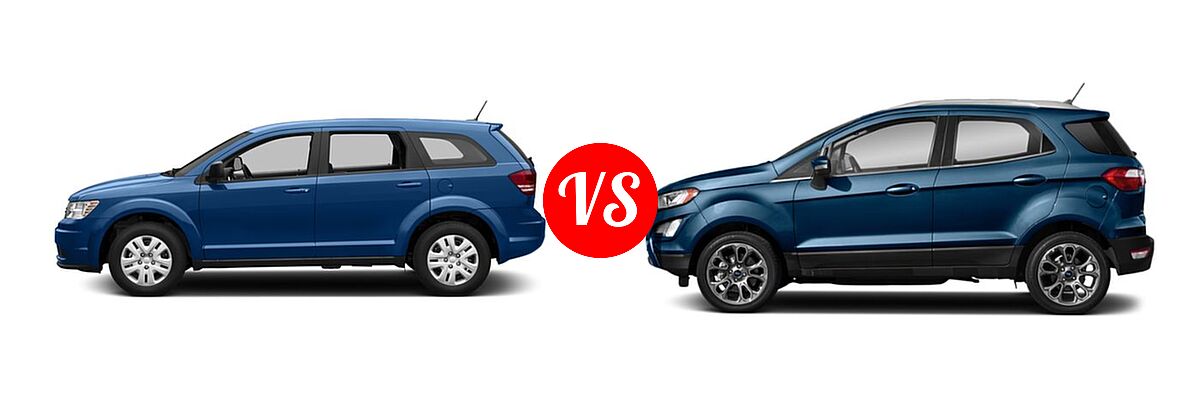 2018 Dodge Journey SUV SE vs. 2018 Ford EcoSport SUV S / SE / SES / Titanium - Side Comparison