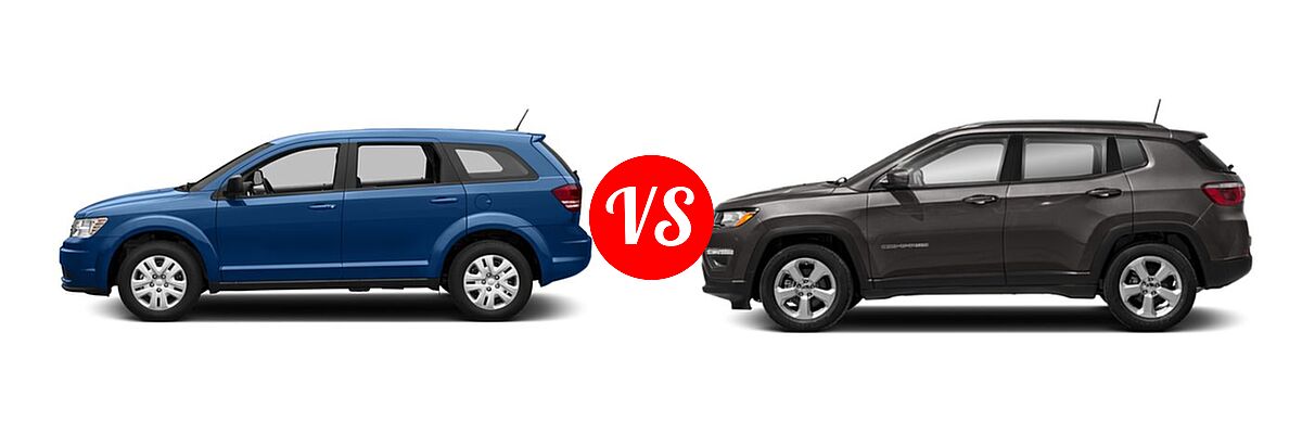 2018 Dodge Journey SUV SE vs. 2018 Jeep Compass SUV Latitude / Limited / Sport - Side Comparison