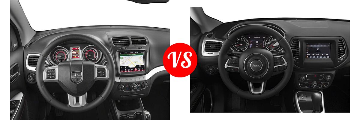 2018 Dodge Journey SUV GT vs. 2018 Jeep Compass SUV Latitude / Limited / Sport - Dashboard Comparison