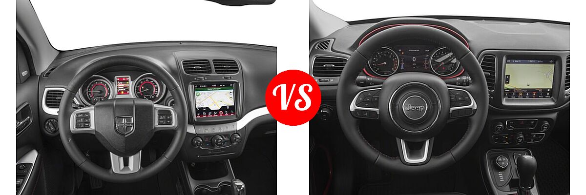 2018 Dodge Journey SUV GT vs. 2018 Jeep Compass SUV Trailhawk - Dashboard Comparison