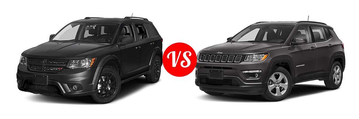 2018 Dodge Journey SUV GT vs. 2018 Jeep Compass SUV Latitude / Limited / Sport - Front Left Comparison