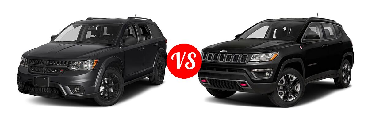 2018 Dodge Journey SUV GT vs. 2018 Jeep Compass SUV Trailhawk - Front Left Comparison
