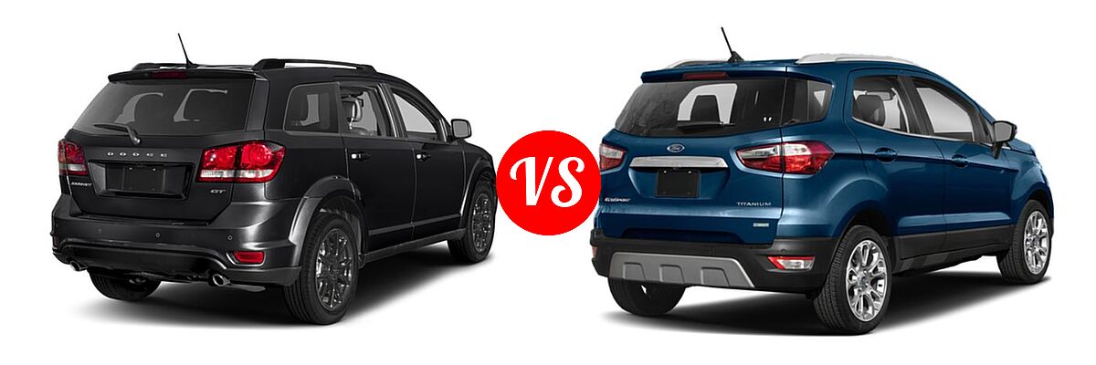 2018 Dodge Journey SUV GT vs. 2018 Ford EcoSport SUV S / SE / SES / Titanium - Rear Right Comparison