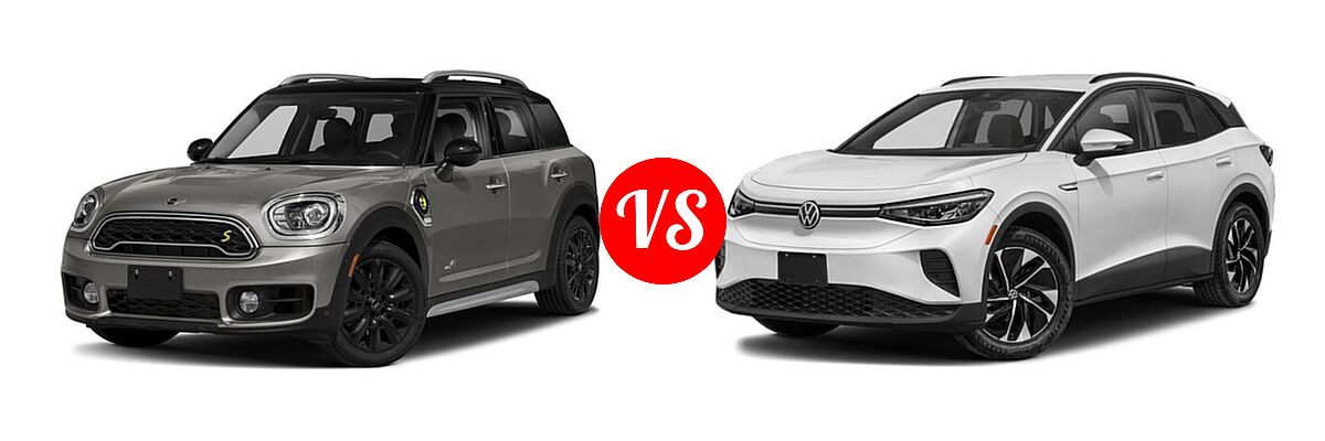 2018 MINI Countryman Wagon Hybrid Cooper S E vs. 2022 Volkswagen ID.4 SUV Electric Pro / Pro S - Front Left Comparison