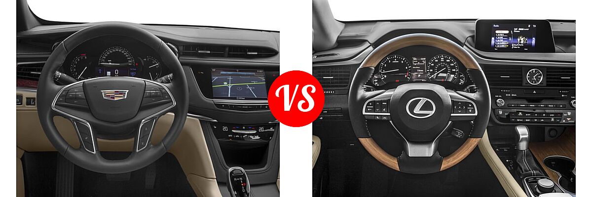2017 Cadillac XT5 SUV FWD / Luxury AWD / Platinum AWD / Premium Luxury AWD vs. 2017 Lexus RX 350 SUV RX 350 - Dashboard Comparison