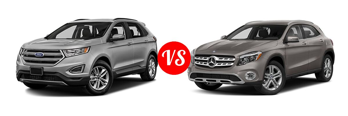 2018 Ford Edge SUV SE / SEL / Titanium vs. 2018 Mercedes-Benz GLA-Class SUV GLA 250 - Front Left Comparison