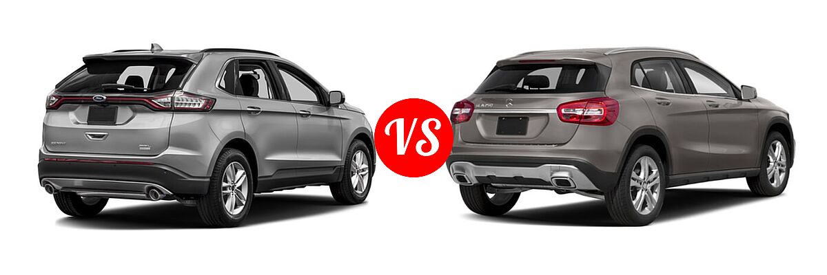 2018 Ford Edge SUV SE / SEL / Titanium vs. 2018 Mercedes-Benz GLA-Class SUV GLA 250 - Rear Right Comparison