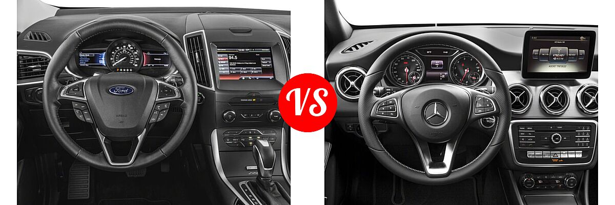2018 Ford Edge SUV SE / SEL / Titanium vs. 2018 Mercedes-Benz GLA-Class SUV GLA 250 - Dashboard Comparison